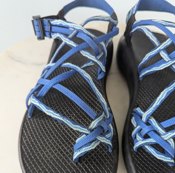 Chaco Women's ZX/3 Blue Strappy Outdoor Adventure Sandals - Picture 4 of 10